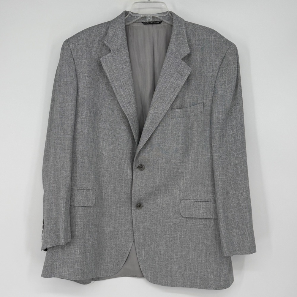 Jack Victor Collection Gray Blazer Sport Coat‎ Italian Fabric Bamboo Viscose 45R